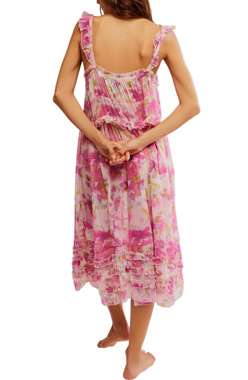 Free People Moon Phase Floral Nightgown In Pop Combo
