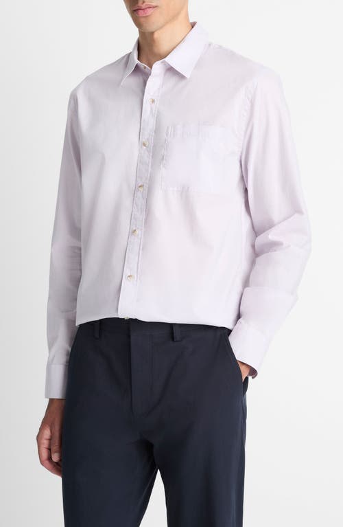 Vince Cotton Poplin Button-up Shirt In White