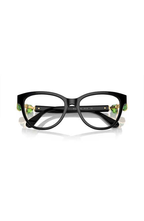 Swarovski 53mm Cat Eye Optical Glasses In Black