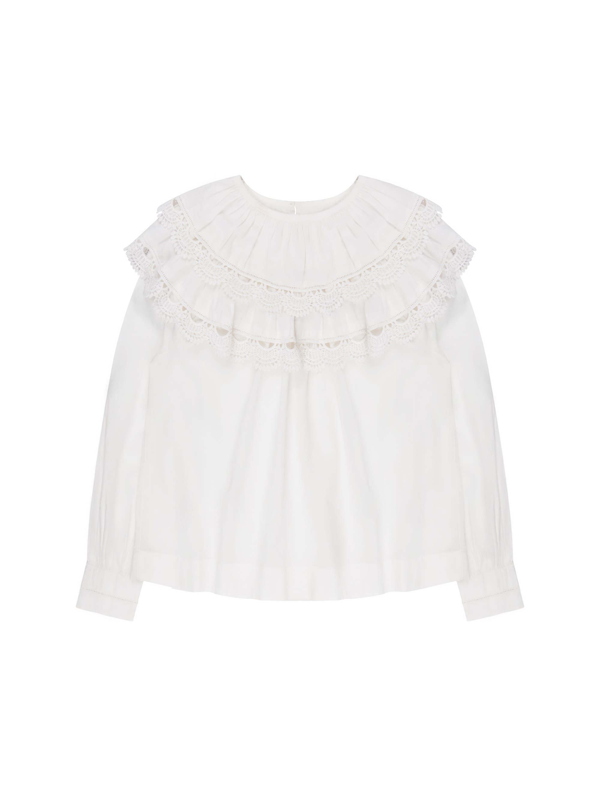 Crochet Double Frill Blouse - image 2