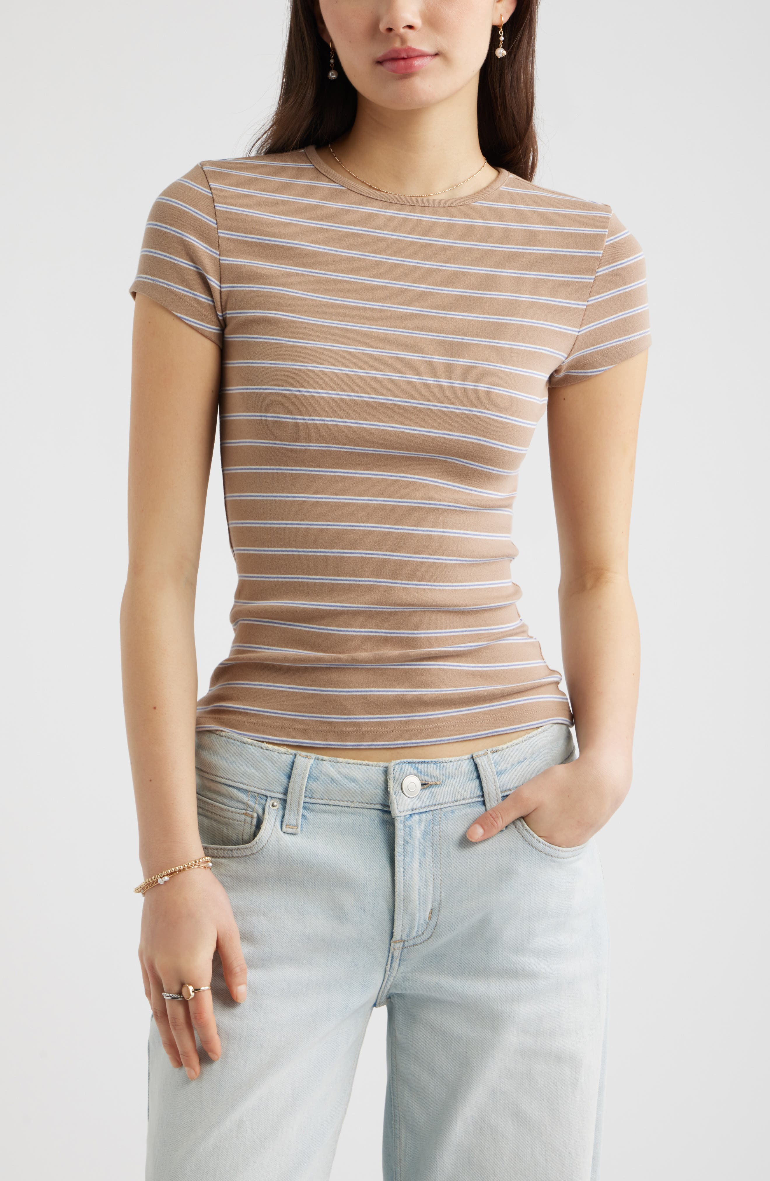 BROWN F BLUE F LANA STRIPE