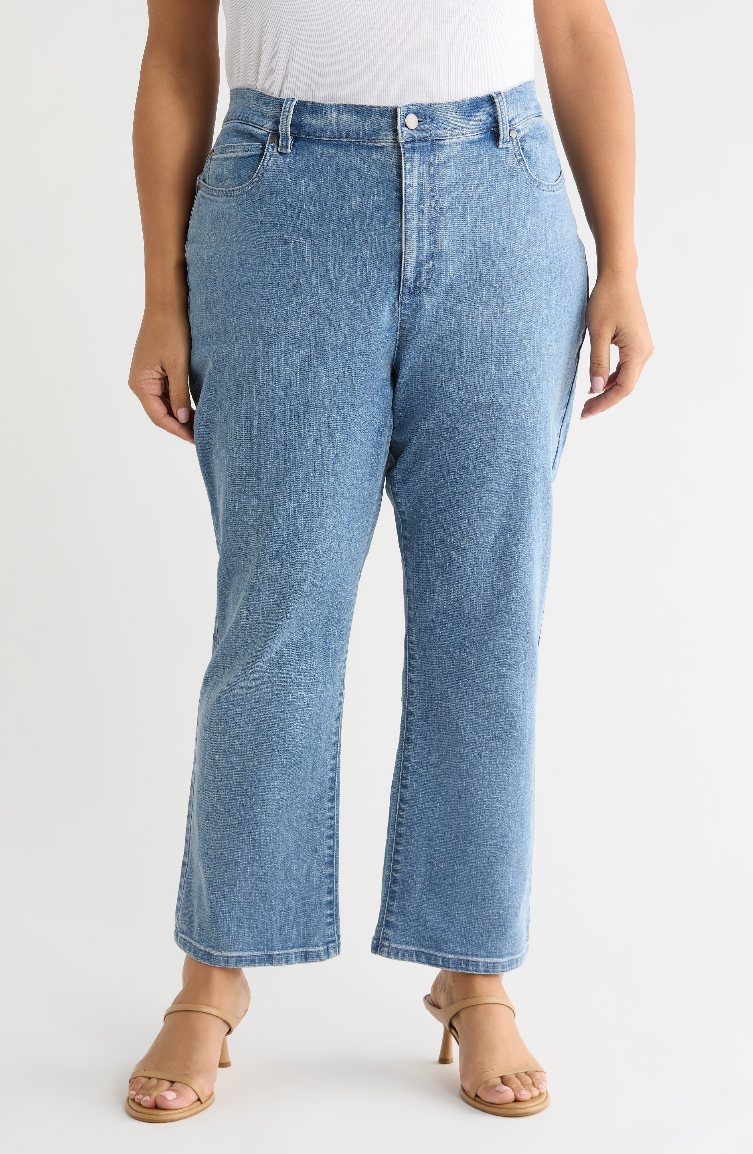 Ankle Kick Flare Leg Jeans