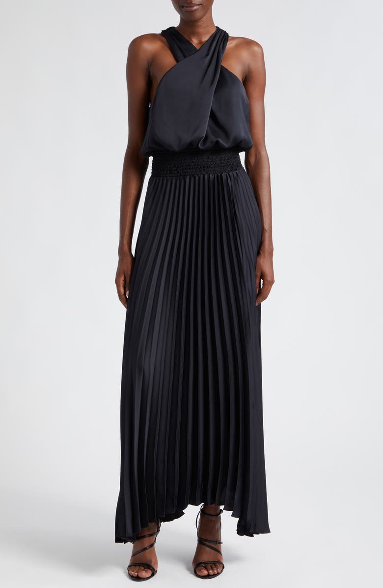 Ramy Brook Arina Pleated Maxi Dress, Main, color, 