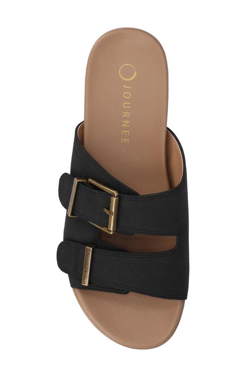 Shop Journee Collection Cosette Slide Sandal In Black Cosette