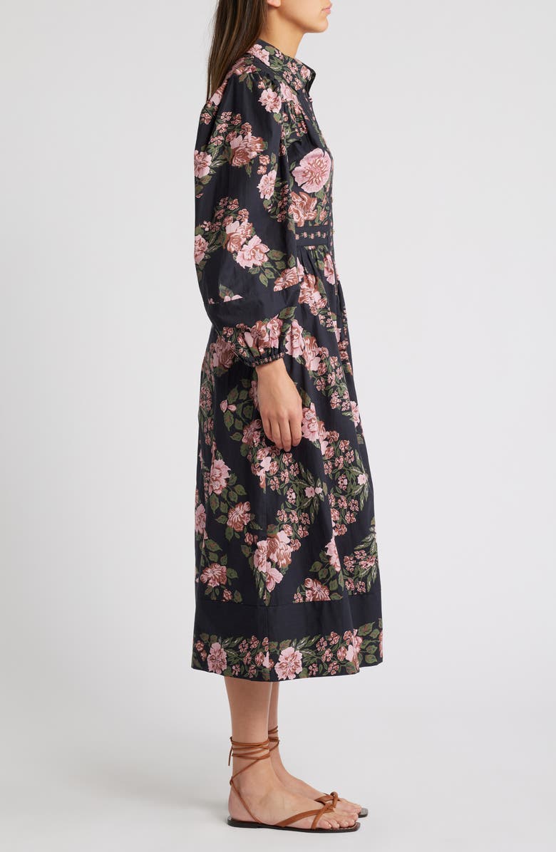 Cleobella Gillian Floral Long Sleeve Organic Cotton Shirtdress, Alternate, color, 
