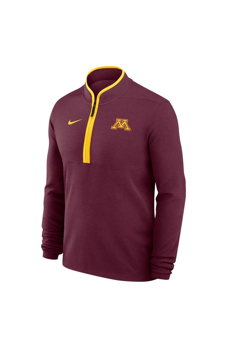 Nike Men's Nike Maroon Minnesota Golden Gophers Coaches Courtside Basketball Victory Performance Quarter-Zip Top, Alternate, color, 