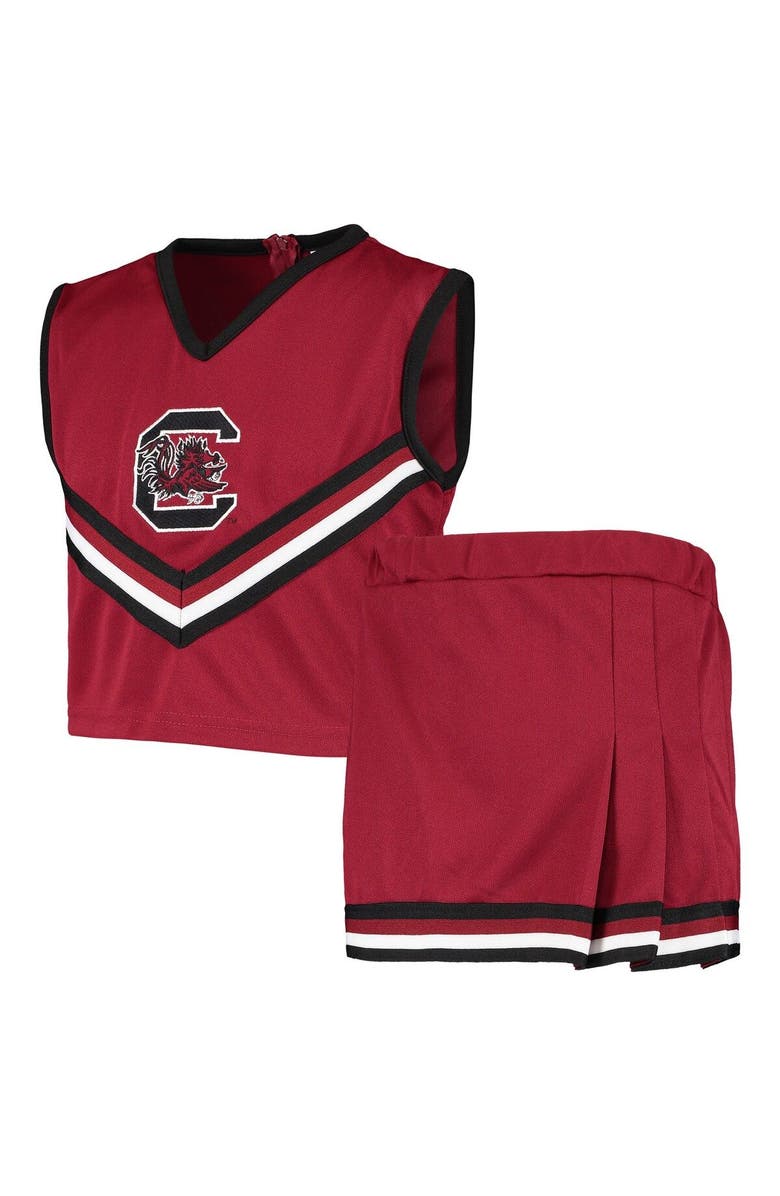 LITTLE KING Girls Youth Garnet South Carolina Gamecocks Two-Piece Cheer Set, Alternate, color, Garnet