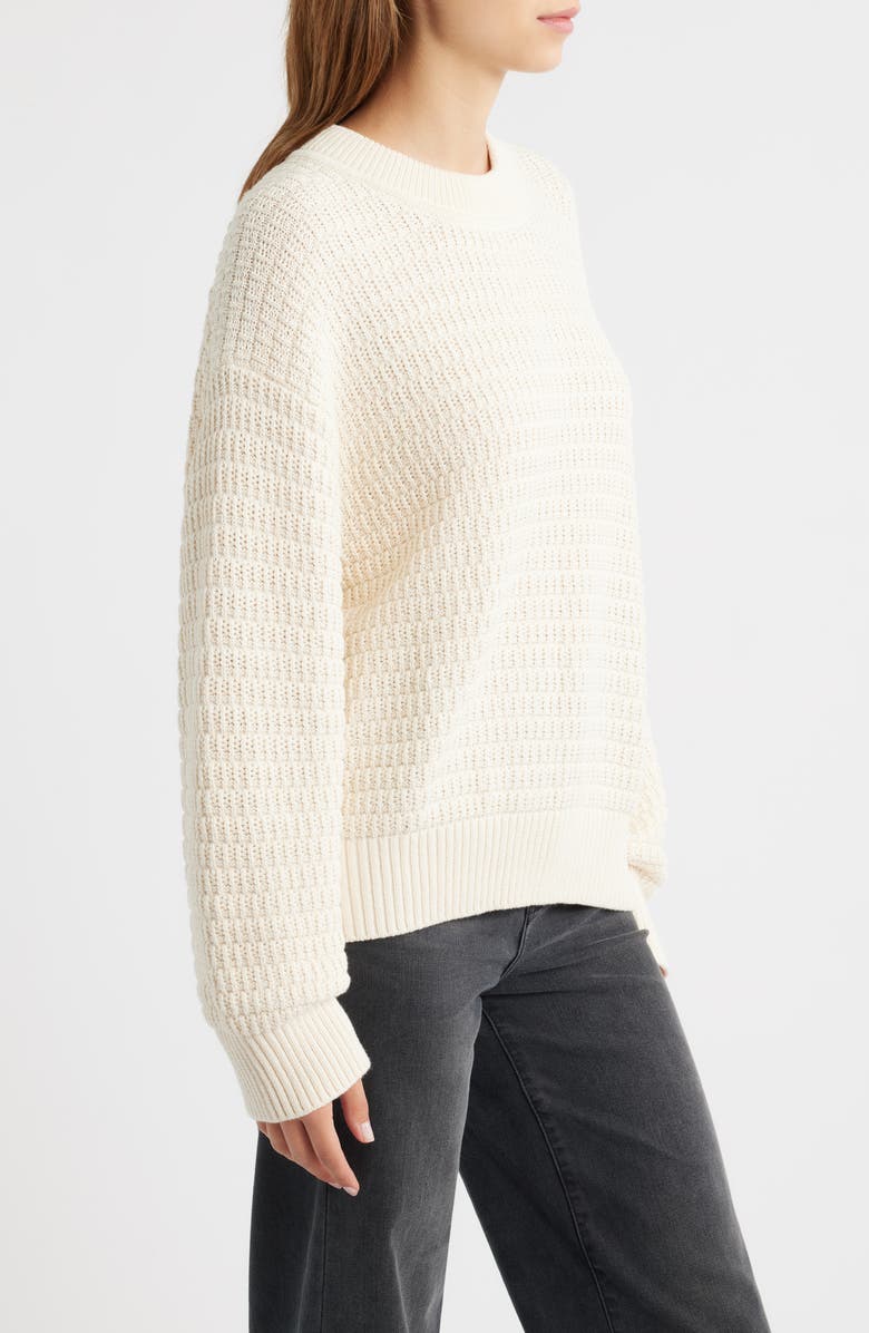 Reformation Collie Organic Cotton Crewneck Sweater, Alternate, color, Gossamer