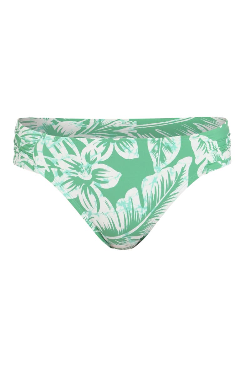 Batiki Side Shirred Bikini Bottoms, Alternate, color, EUCALYPTUS