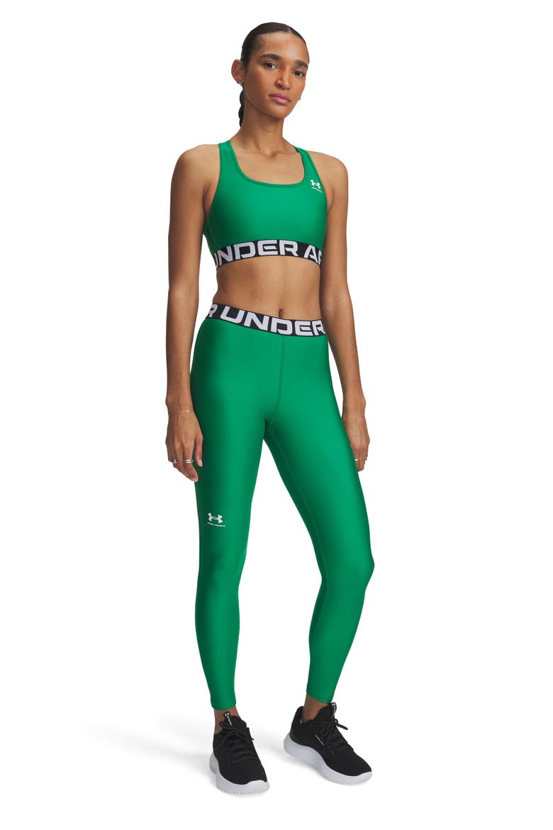 HeatGear® Leggings, Alternate, color, TEAM KELLY GREEN / / WHITE