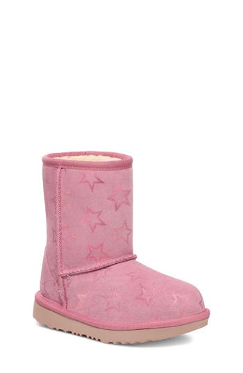 Ugg ® Kids' Classic Ii Iridescent Stars Boot In Dusty Orchid/pink Iridescent