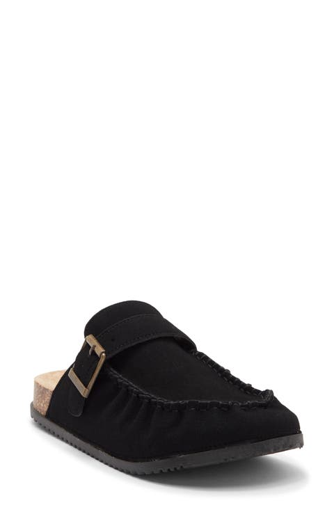 Matcha Faux Leather Flat Mule