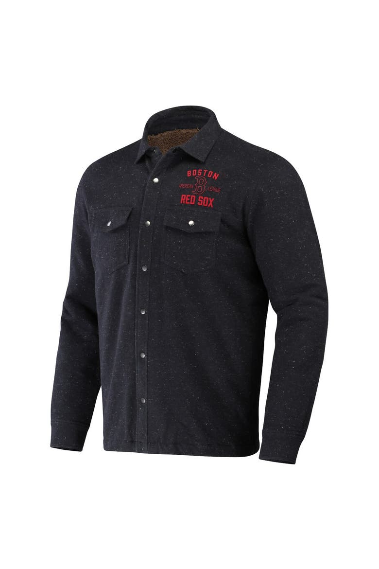 Men's Darius Rucker Collection by Fanatics Black Boston Red Sox Ringstop Full-Snap Shacket, Alternate, color, Charcoal