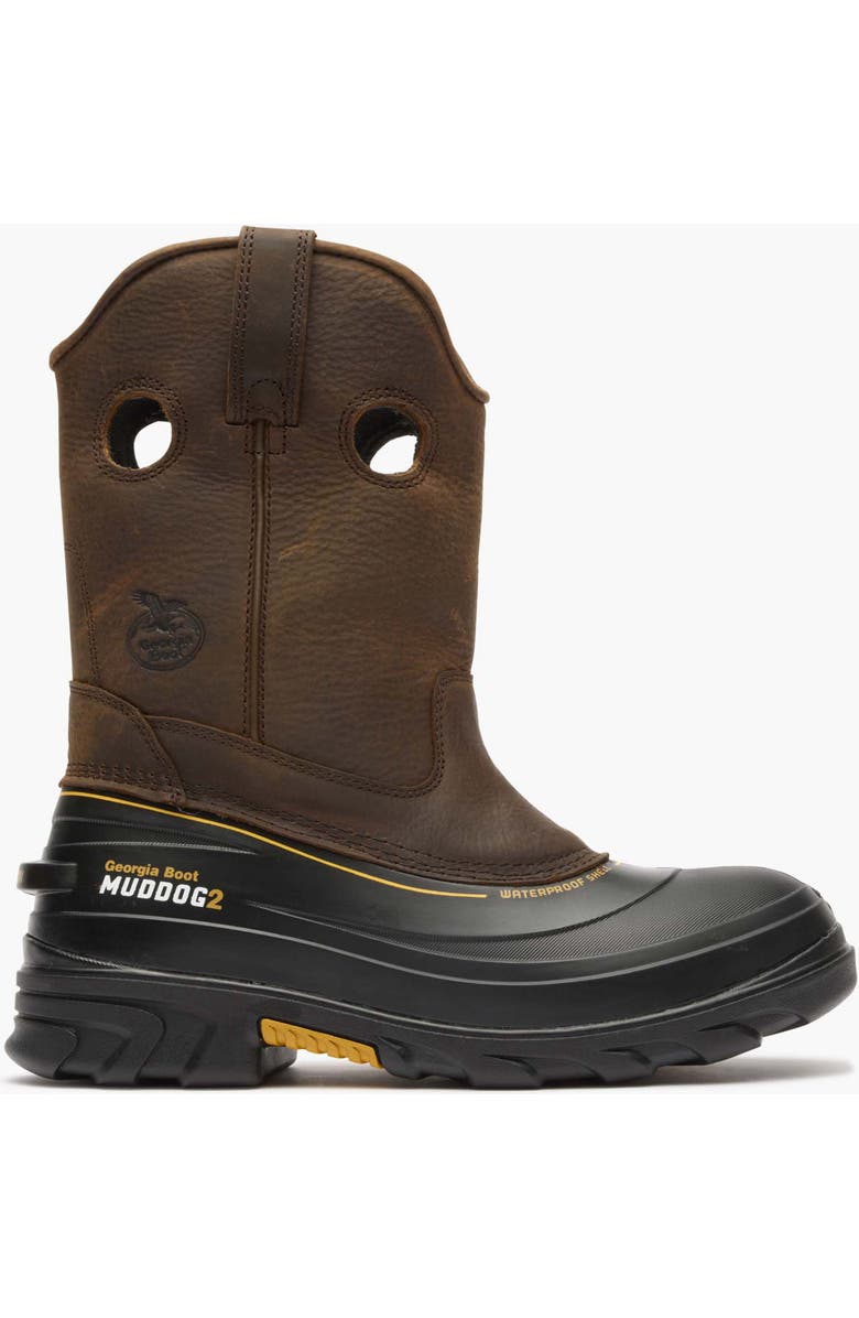 Georgia Boot Work Wellington, Main, color, Dark Brown