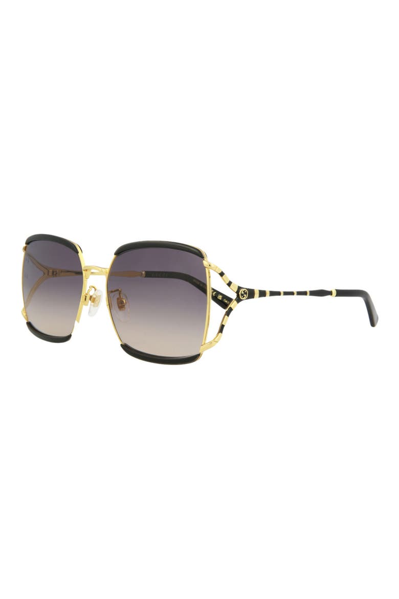 59mm Square Sunglasses, Alternate, color, BLACK BLACK GREY