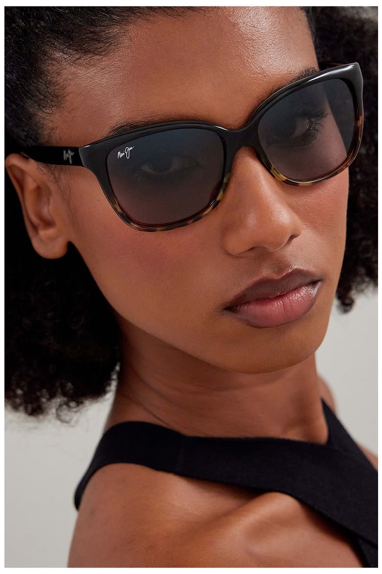 Starfish 56mm PolarizedPlus2® Cat Eye Sunglasses, Alternate, color, BLACK/ TORTOISE
