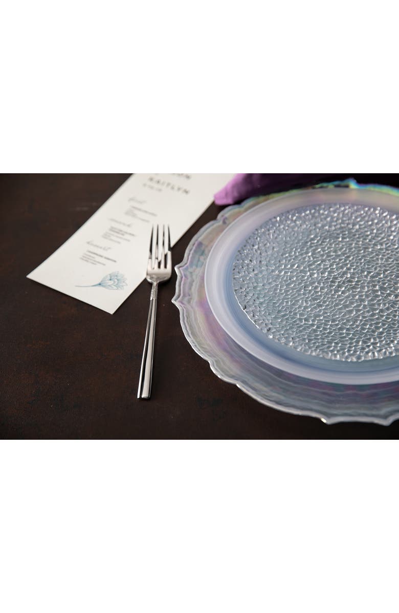 Fortessa Lorelei Set of 4 Iridescent Dinner Plates, Alternate, color, Clear