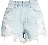 HIDDEN JEANS Ripped Cutoff Denim Shorts