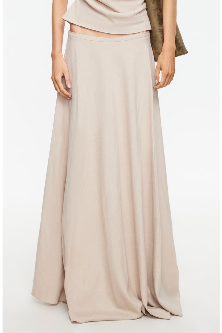 Halcycon Linen Blend Maxi Skirt, Main, color, BEIGE