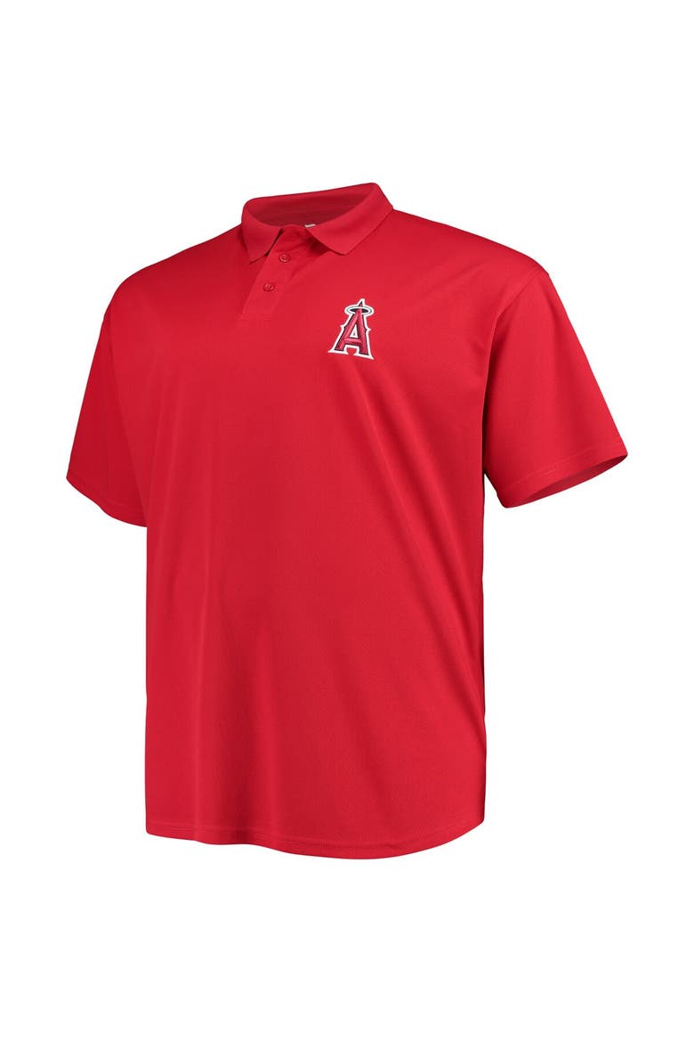 Men's Fanatics Branded Red Los Angeles Angels Big & Tall Solid Birdseye Polo, Alternate, color, Red