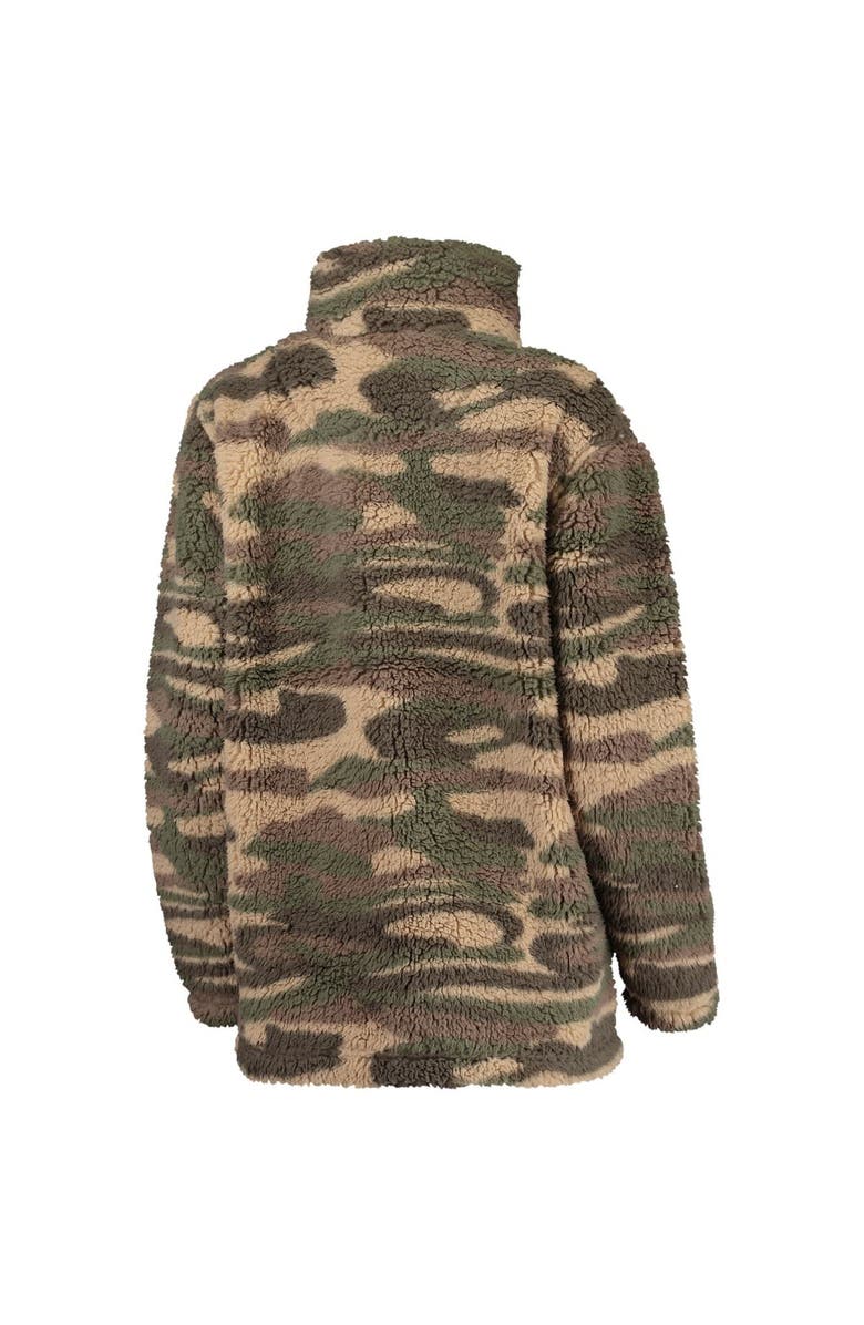 G-III 4HER BY CARL BANKS Women's G-III 4Her by Carl Banks Camo New York Yankees Sherpa Quarter-Zip Jacket, Alternate, color, Camo