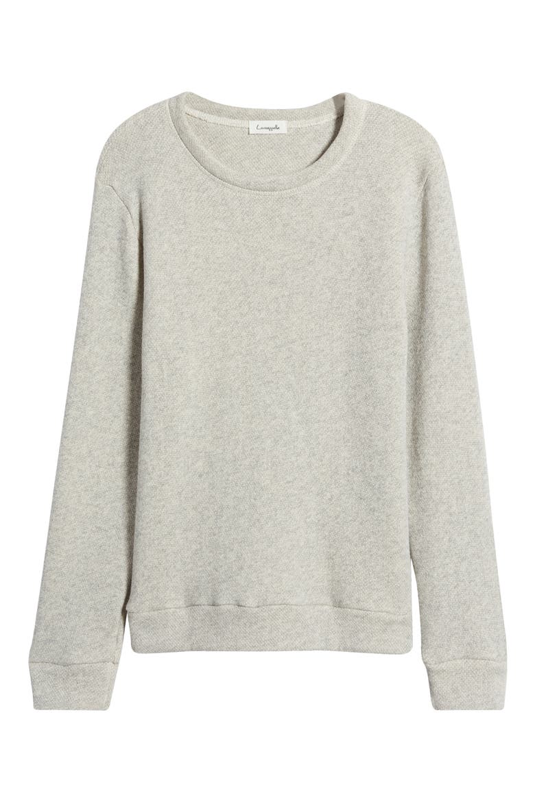 Cotton Crewneck Sweatshirt, Alternate, color, GRAY