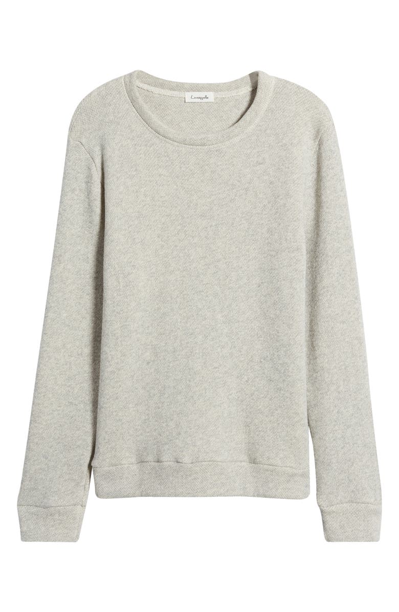 Loveappella Cotton Crewneck Sweatshirt, Alternate, color, Gray