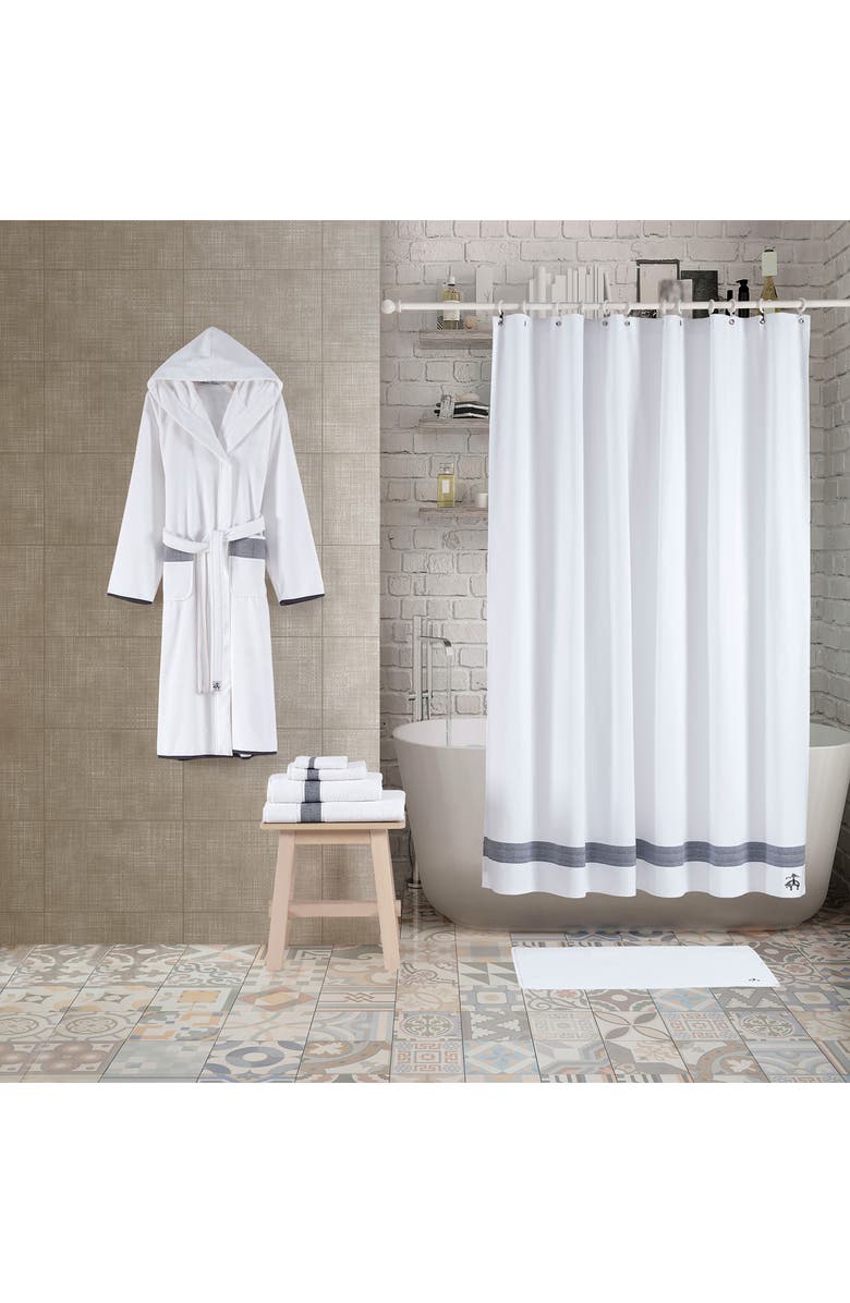 Brooks Brothers Ottoman Rolls Shower Curtain, Alternate, color, Navy