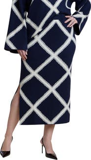 ELOQUII Intarsia Sweater Skirt