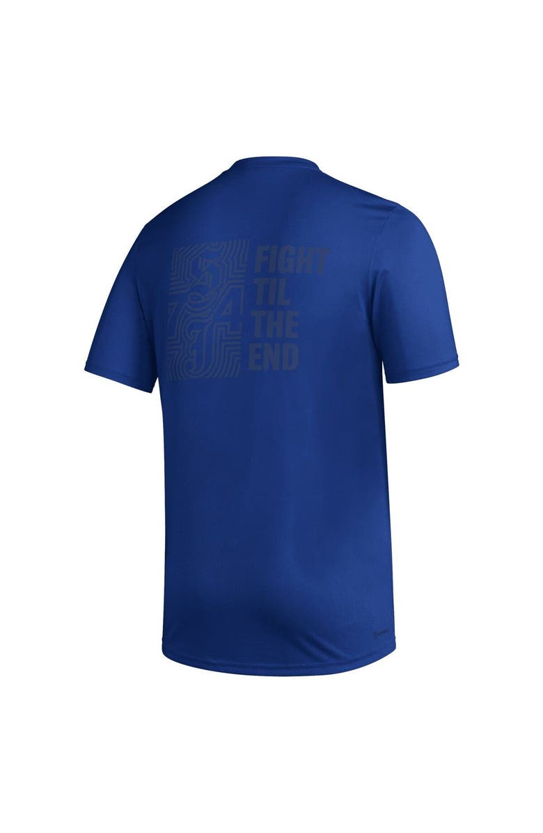 adidas Men's adidas Blue San Jose Earthquakes Team Jersey Hook AEROREADY T-Shirt, Alternate, color,