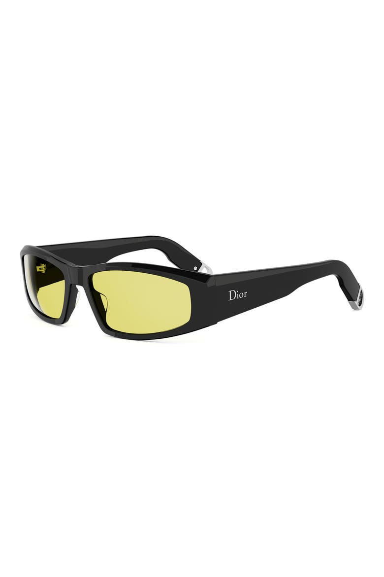 DiorSymbol S1I 59mm Geometric Sunglasses, Alternate, color, BLACK/ OTHER / BROWN