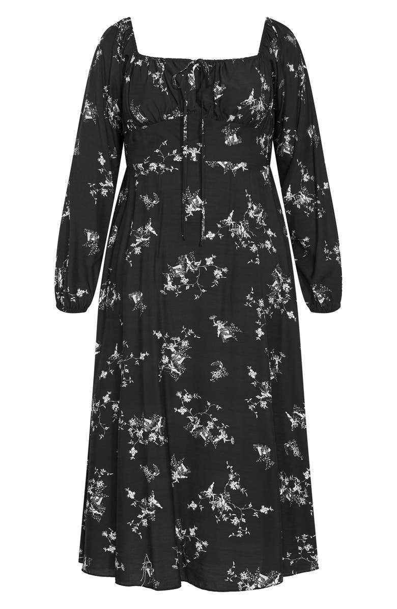 City Chic Floral Print Long Sleeve Dress, Alternate, color, Soul Floral