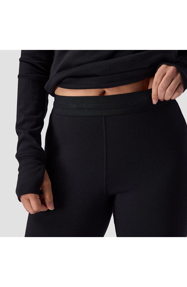 Backcountry Cedars Rws Merino Mid-Wt Baselayer 3/4 Bottom - Women's, Alternate, color, Black