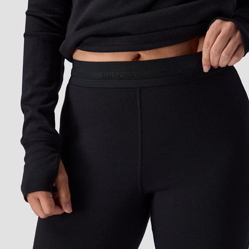 Backcountry Cedars Rws Merino Mid-wt Baselayer 3/4 Bottom In Black