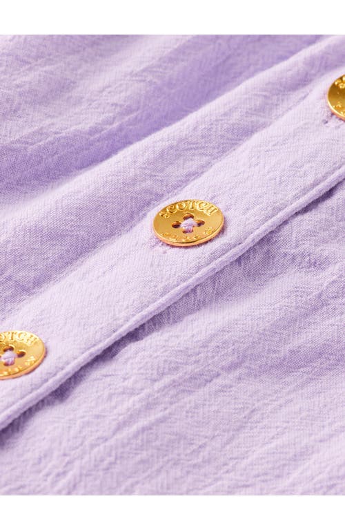 Scotch & Soda Kids' Textured Cotton Skirt In Bright Lavender