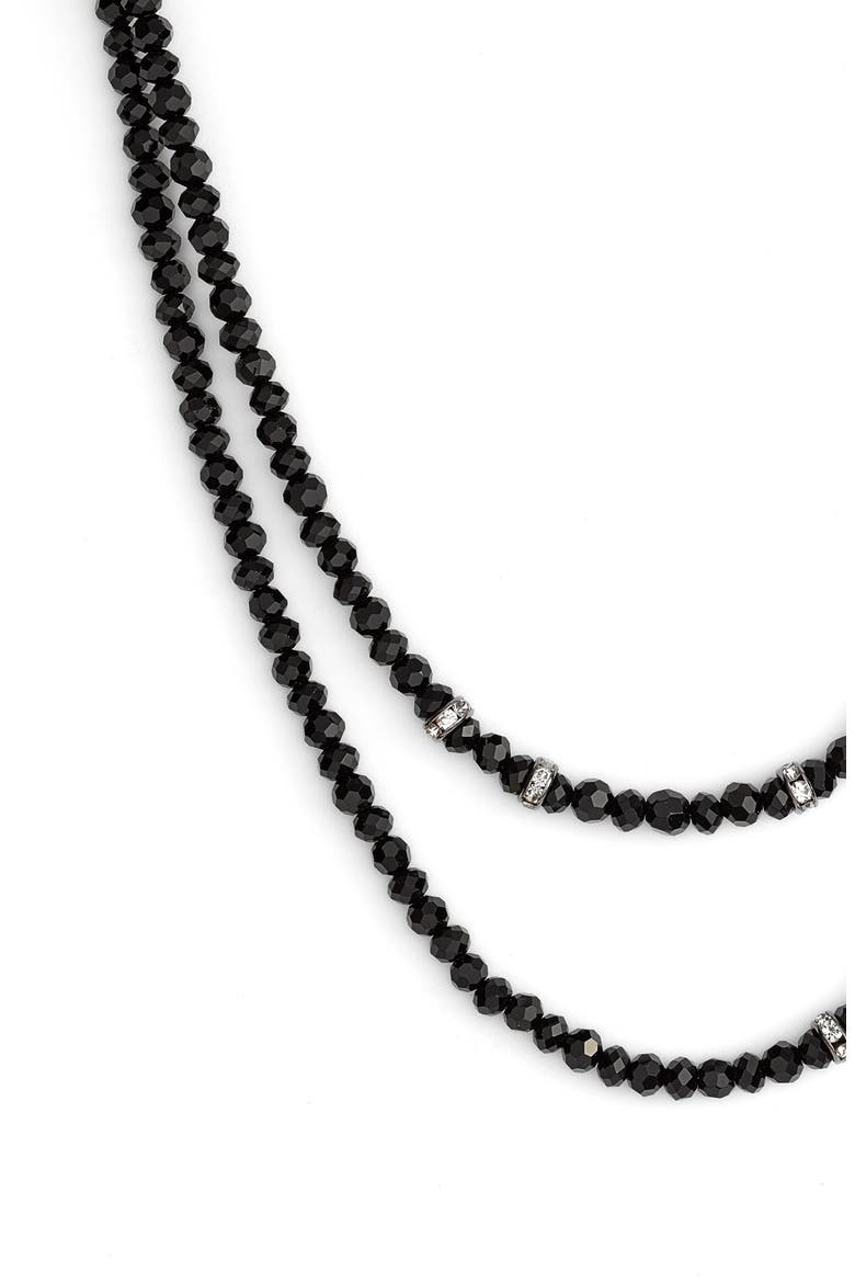 Crystal Choker Necklace, Alternate, color, JET / HEM