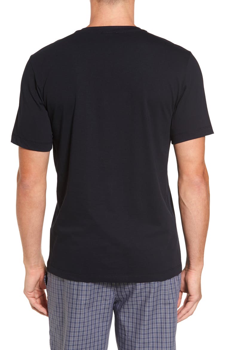 Living Cotton V-Neck T-Shirt, Alternate, color, BLACK