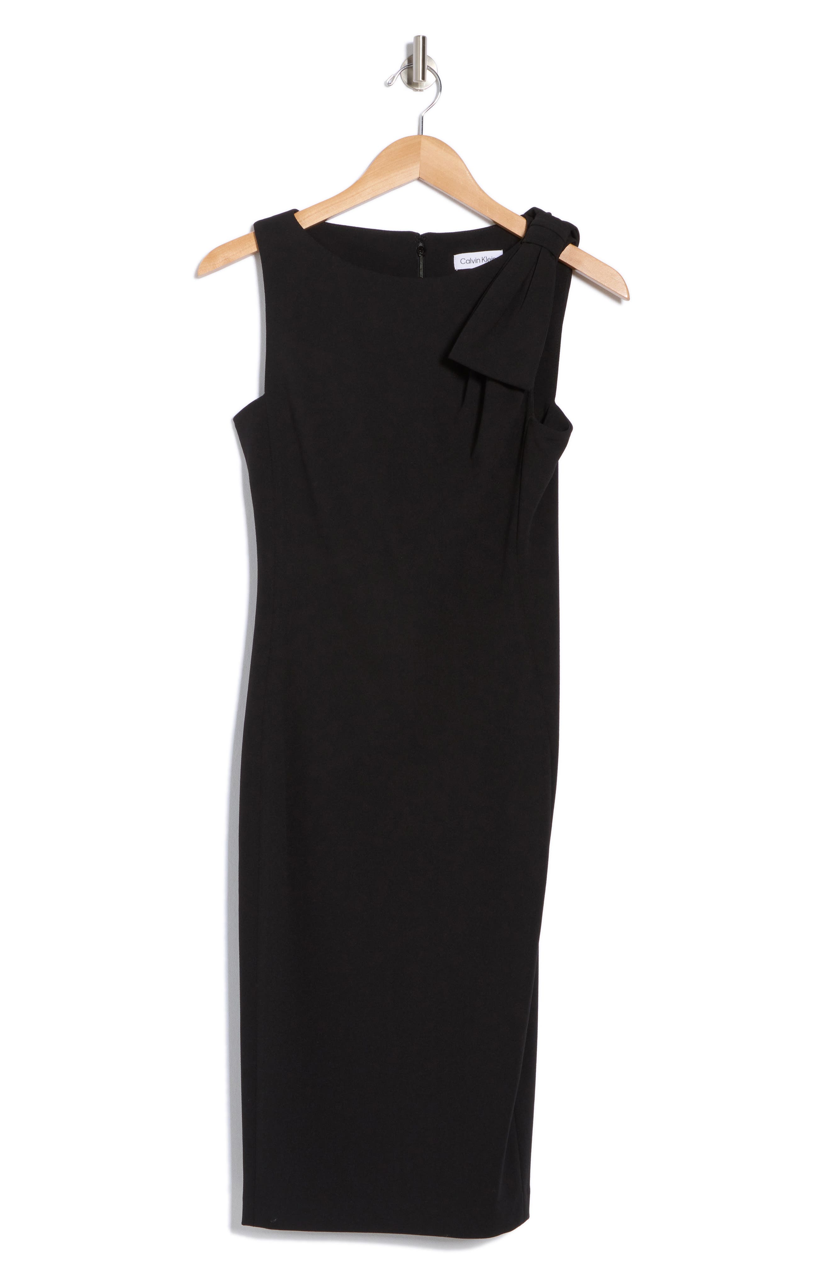 calvin klein black cocktail dress Calvin Klein Women's Illusion Party and Cocktail Ruffle-Detail Dress 4