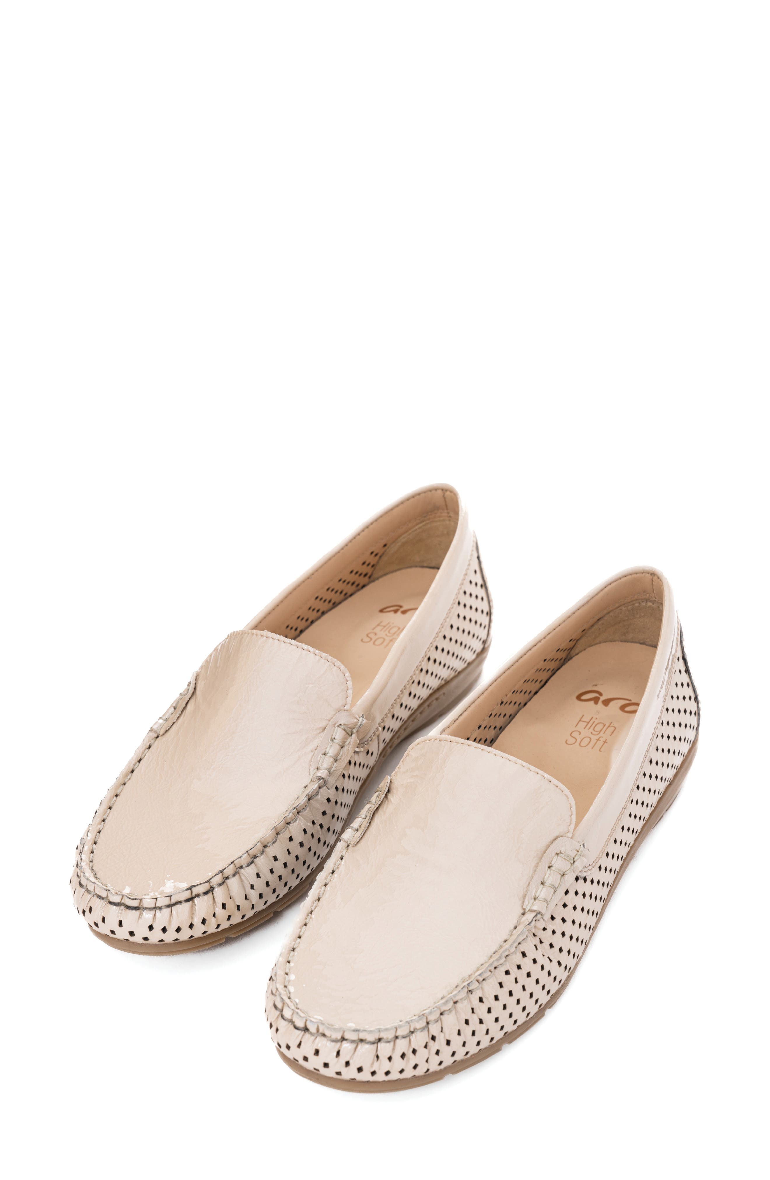 ara Amarillo Perforated Loafer, Alternate, color, Shell