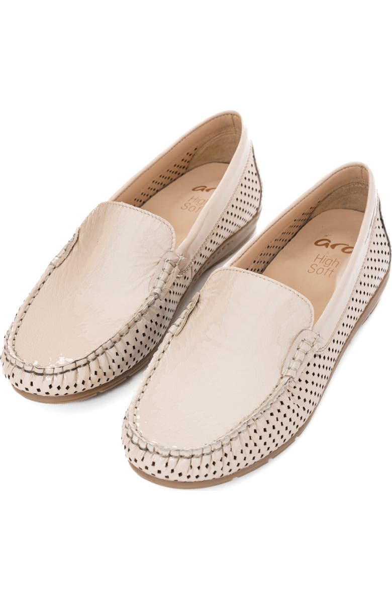 ara Amarillo Perforated Loafer, Alternate, color, Shell