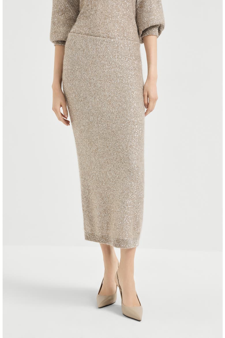 Dazzling texture skirt, Main, color, Beige