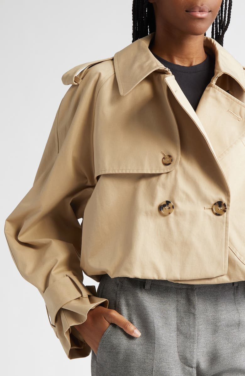 JW Anderson Double Breasted Crop Trench Coat, Alternate, color,