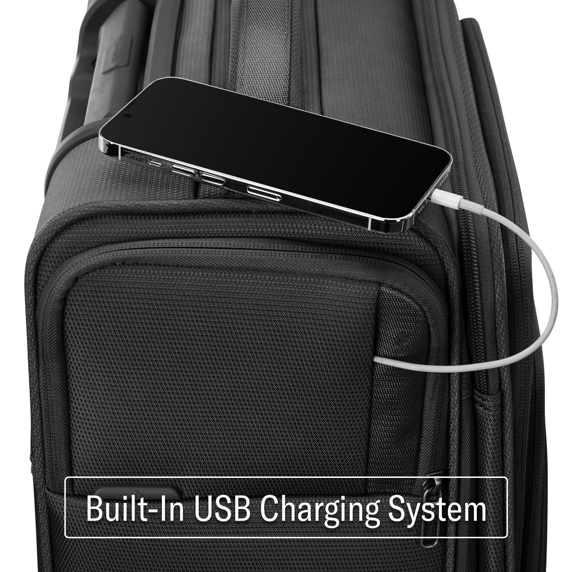 Samsonite UpLIFT Carry-On 20-Inch Lightweight Softside Expandable Spinner, Alternate, color, Black