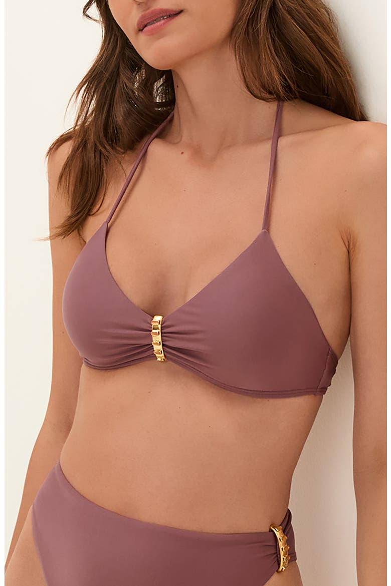 Bessie Erin Hardware Detail Bikini Top, Main, color, PURPLE