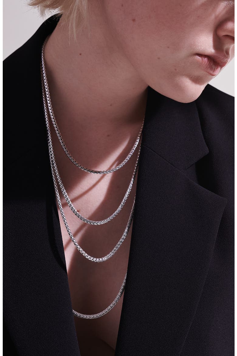 Icon Necklace, Sterling Silver, 3.5mm, Alternate, color, SILVER