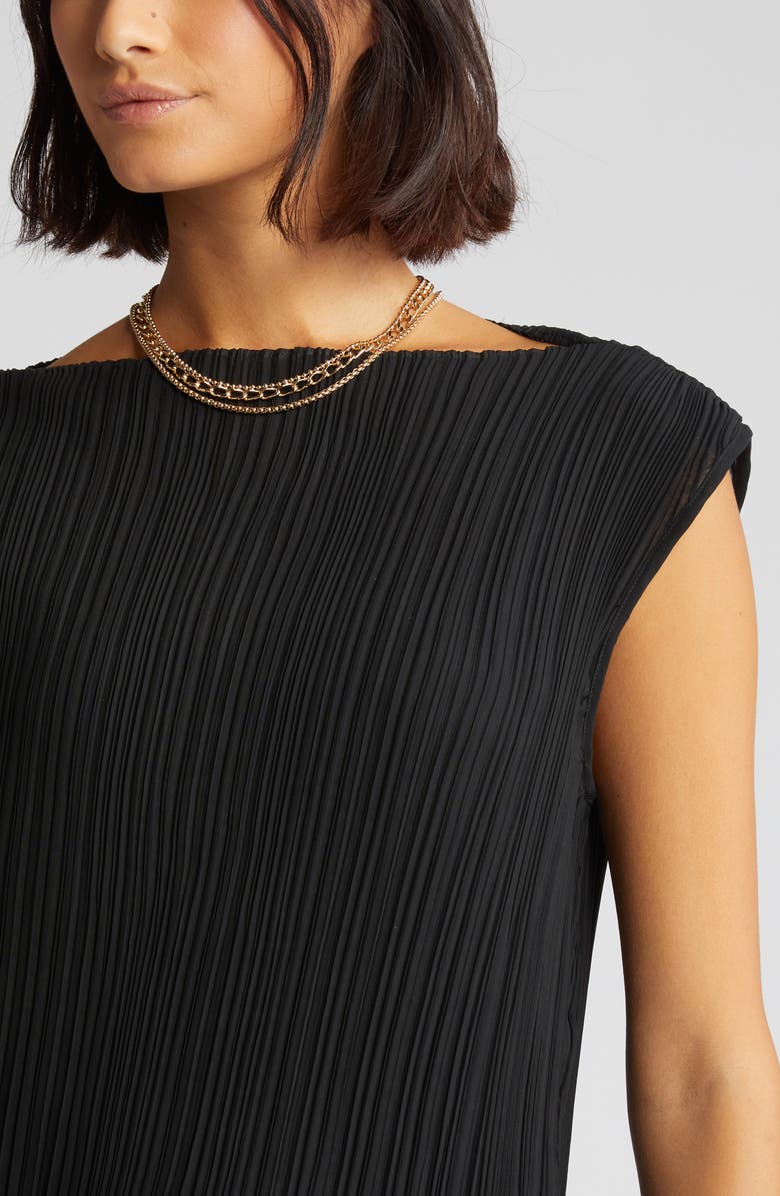 Nordstrom Signature Sleeveless Plissé Midi Dress, Alternate, color,