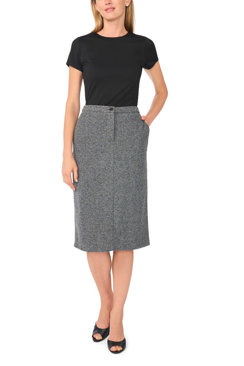Easy Midi Pencil Skirt, Alternate, color, BLACK MULTI