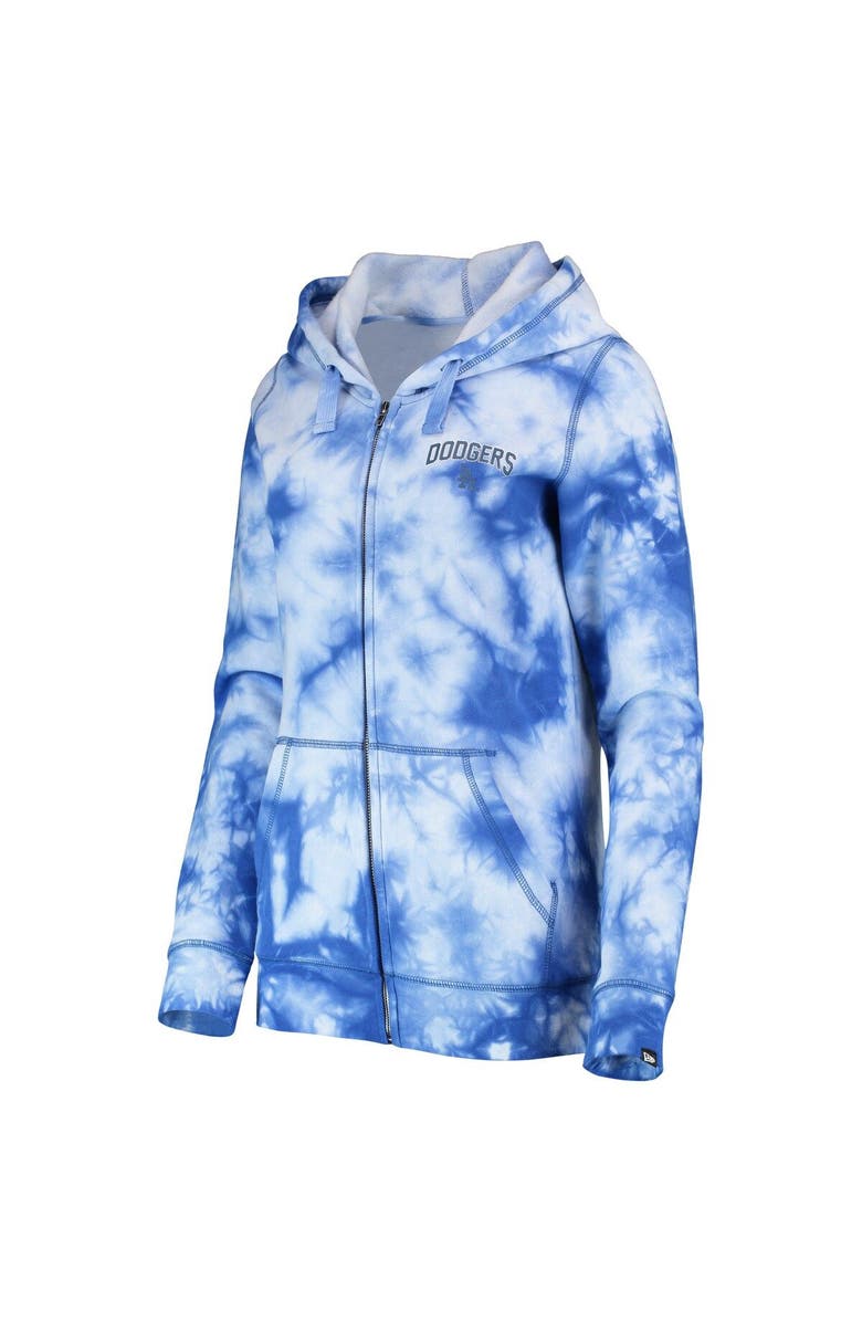 New Era Women's New Era Royal Los Angeles Dodgers Tie-Dye Full-Zip Hoodie, Alternate, color, 