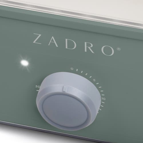 Zadro Countertop Towel Steamer With Tongs In Dark Green