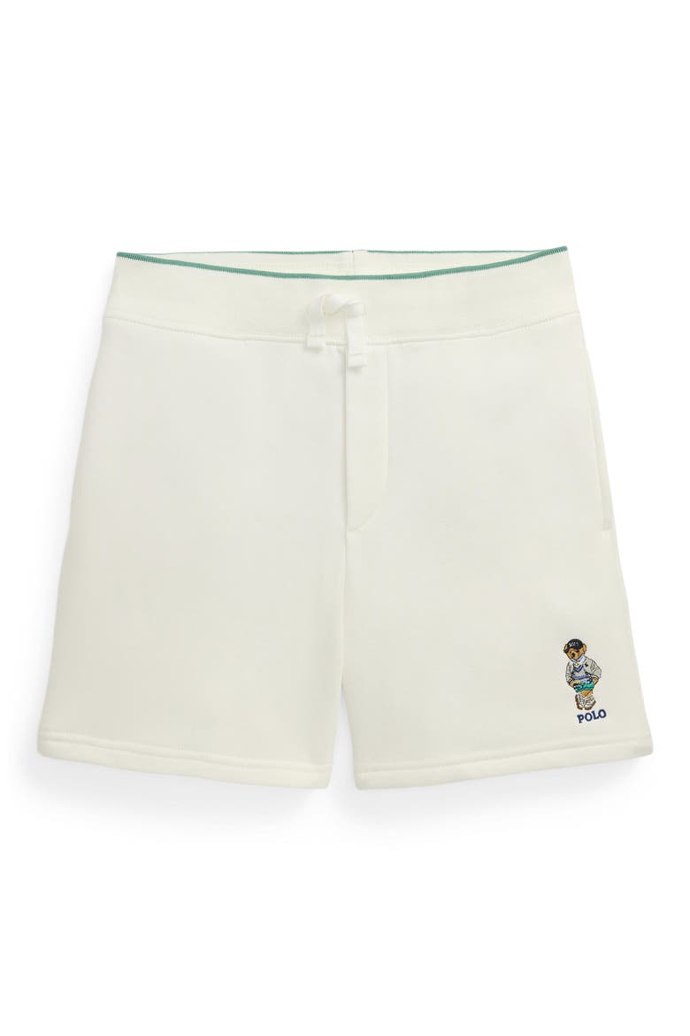 Kids' Polo Bear Fleece Drawstring Shorts, Main, color, PF25 NEVIS BEAR